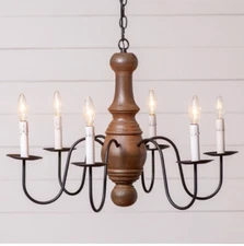 Maple Glenn 6 Arm Chandelier in Rustic Brown. Country, Rustic Chic Chandelier 