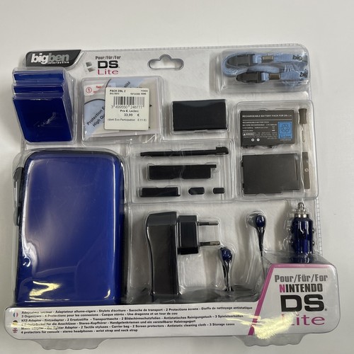 Pack Accessoires PSP FAT 1000 – Pochette, Chargeur, Film écran, Coque Bleu NEUF