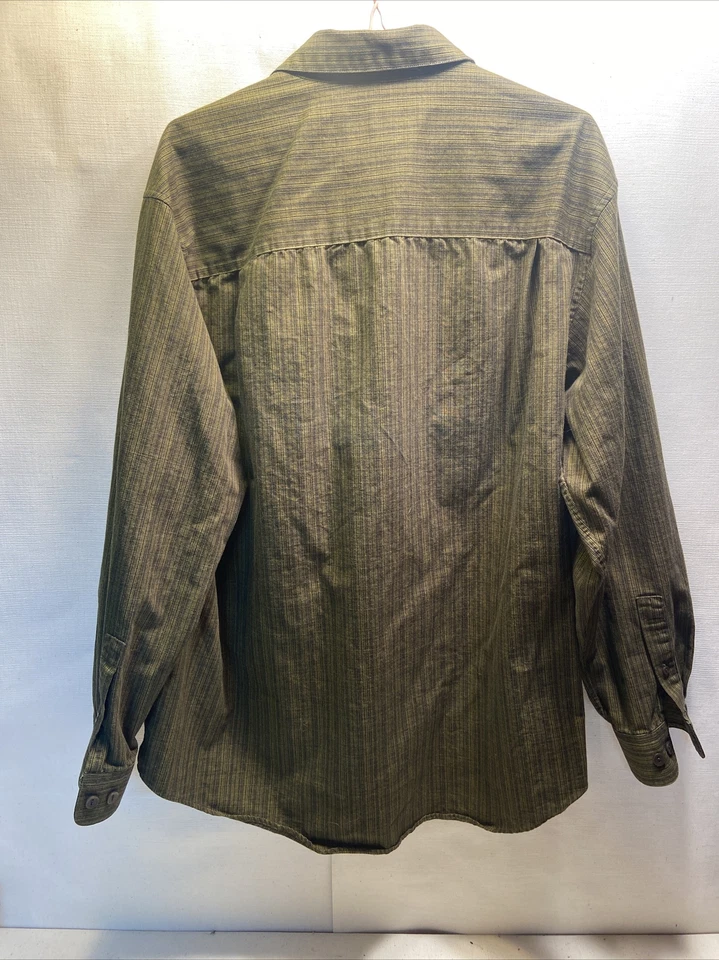 Brandini Men's Large Striped Shirt Long Sleeve Button Front French Cuff. Nice - Image 4 of 4