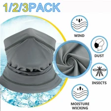1/2/3 Sun UV Shield Face Mask Neck Gaiter Cooling Balaclava Scarf for Men Women