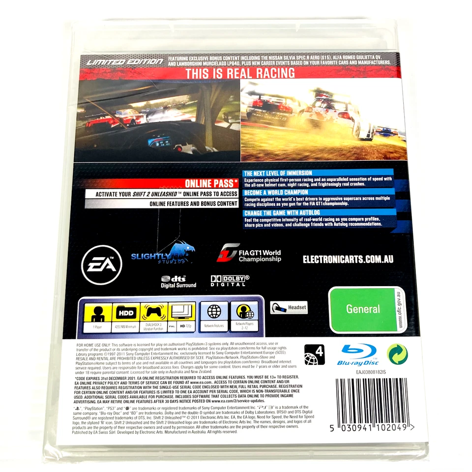 NFS Shift 2 Unleashed PS3 Sony PlayStation 3 Limited Edition (2011) New & Sealed - Image 2 of 4