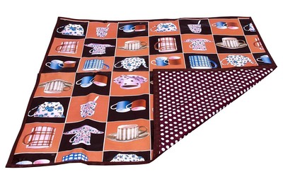 PVC Fancy Printed Both Sided Food Server Mat Multicolor For Home