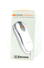 Emerson EM2116 Single Line Corded Phone White Big Button Keypad Open Box.