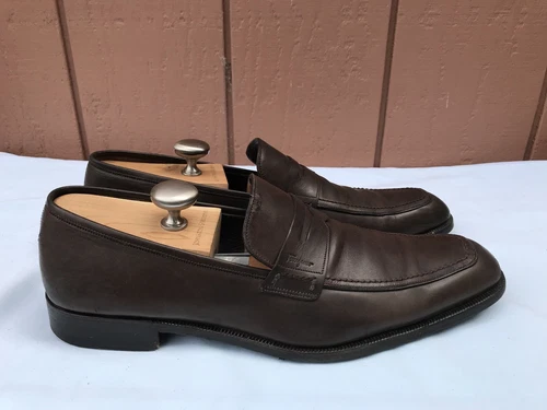 $750 Salvatore Ferragamo Penny Loafer Shoe Size 10.5 D Slip On Executive Shoe A8