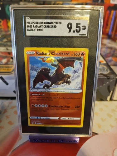 RADIANT CHARIZARD 020/159 Pokemon Crown Zenith Radiant Rare SGC 9.5 MINT+