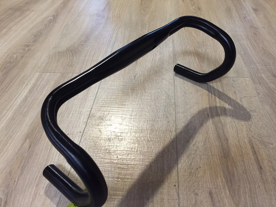 Leader Bikes NOS Ergo Drop Handlebar Black 31.8 Clamp NEW - Image 2 of 4