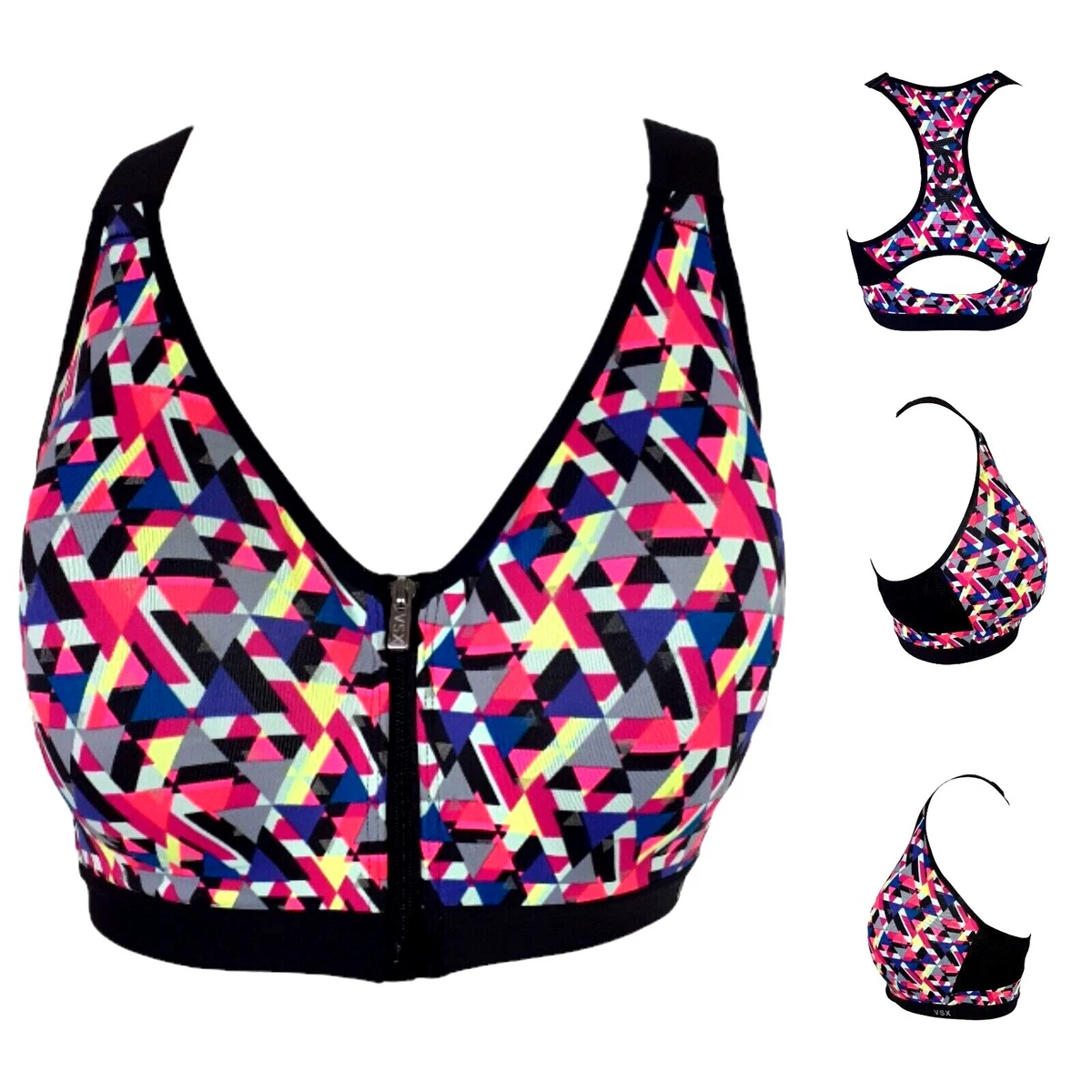 Victoria's Secret VSX Sport Multicolor Geometric Front Zip Sports