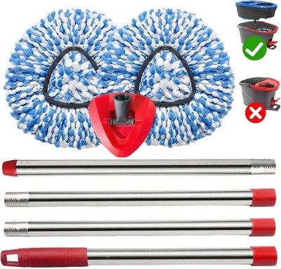 Spin Mop Replace Heads O Cedar Rinse Clean 2 Tank 2Refills+1 Base+1 Handle