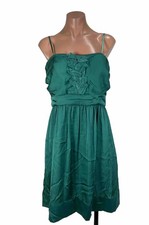 Vintage y2k BCBG PARIS Strapless Dress Ruffle Party Cocktail Teal sz 12 NWT