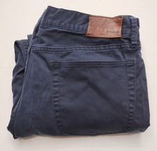 Polo Ralph Lauren Pants Mens 36x32 Navy Blue Stretch Straight Fit 5 Pocket