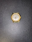 Timex Automatic Day/Date Water Resistant Vintage Gold Tone 34mm Silver Dial