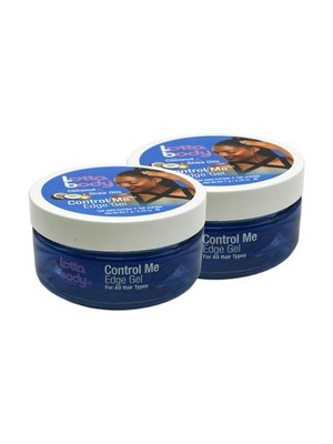 Lottabody Coconut Shea Oil Control Me Edge Gel, 2.25 Oz.,Pack of 2