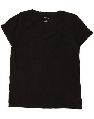 Express Damen T-Shirt Oberteil UK 14 Medium schwarz Baumwolle BG05