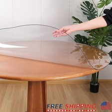 Thick Clear PVC Table Protector Waterproof Non-Slip Scratch Resistant Cover Mat