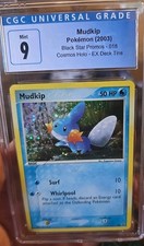 CGC 9 MINT Mudkip Holo #018 Pokemon Stella Nera Promo EX Deck Lattine Low Pop