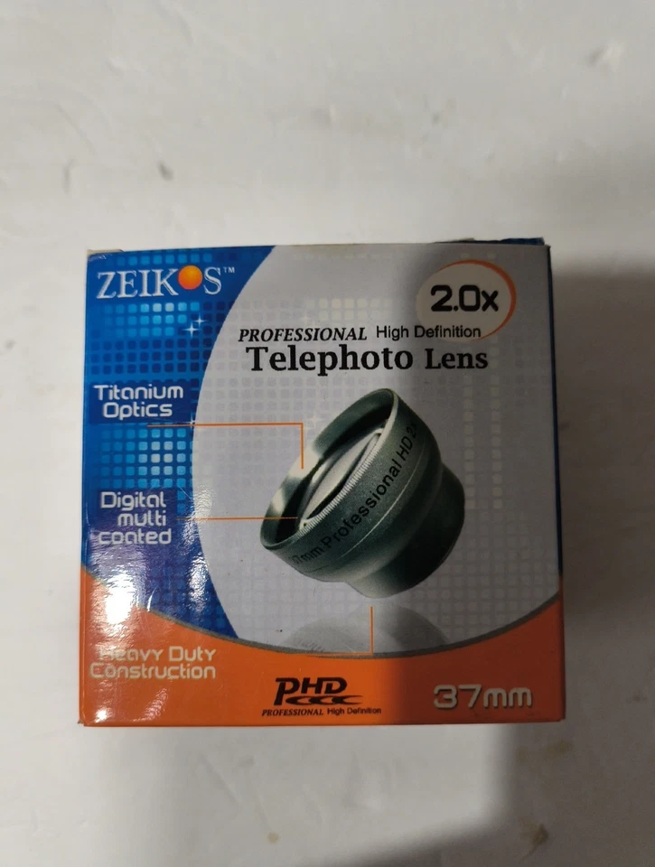 Zeikos Pro High Def 2.0X Telephoto Lens 37mm NEW FREE SHIPPING - Image 4 of 4