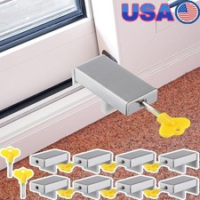 Sliding Window Locks 8 Sets Adjustable Security Keyed Tool-Free Installation New