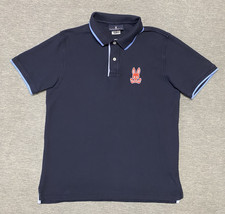 Psycho Bunny Mens Polo Shirt Size 5 Medium Short Sleeve Pima Cotton Blue Pique
