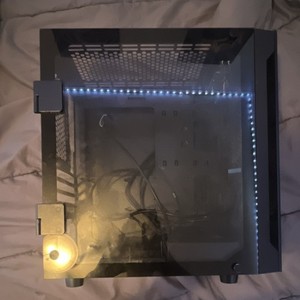 CLX Black Tempered Glass Steel Computer Case LED Lighting USB Audio USB 3.0