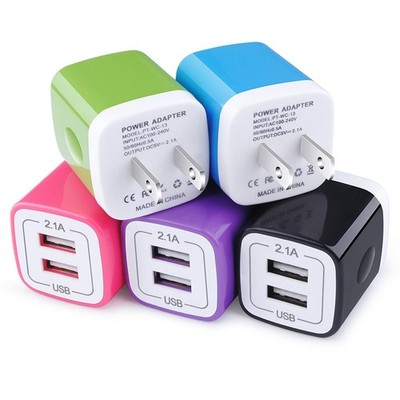 USB Wall Charger,Charging Block,5Pack 2.1A Wall Plug Power Cube Brick Charger...