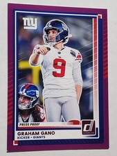 2025 Donruss GRAHAM GANO Purple Press Proof #230 - NY Giants, Carolina Panthers