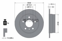 2X Pagid Bremsscheibe Voll Ø258Mm FüR Mercedes-Benz A-Klasse W169 B-Klasse W245