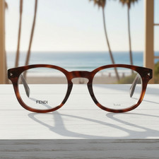 Fendi FF 0217 0UC New Authentic Eyeglasses 48-22-145 Tortoise
