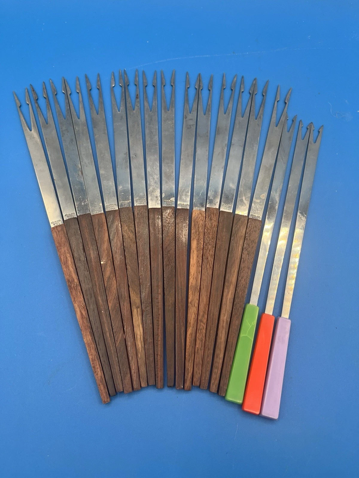 Vintage Fondue Fork Set – 18 Pieces – Stainless Steel Japan
