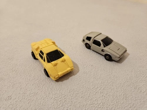 Transformers G1 Micromasters Race Car Patrol: Swindler & Free Wheeler -Vint 1989