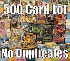 Pok mon TCG - BULK CARD LOT 500 - 21 RARES  ULTRA RARES INCL - NO Duplicates