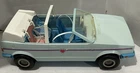 Vintage Blue 1981 Barbie Heart Family Car VW Cabriolet Convertible - Trunk