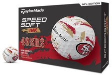 New TaylorMade SpeedSoft Ink NFL Golf Balls 49ers