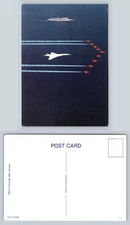 Concorde and Red Arrows Over QE2 Scenic Postcard Aviation Art Card