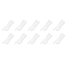 30Pcs Drapery Hooks Pins 1.3x0.47x0.16" Plastic Hooks White