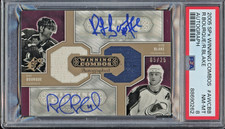 2007 SPX Winning Combos Ray Bourque Rob Blake /25 Auto Autograph Jersey PSA 8