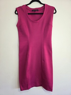 FRENCH CONNECTION Size 12 Pink Solid Bodycon Sheath Scoop Neck Sleeveless Dress