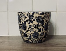 Blue White Floral Ceramic Plant Pot Planter Indoor Flower Pot Decorative 