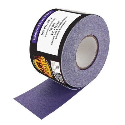 Premium 180 Grit Purple Film Ceramic Longboard Sandpaper, 2-3/4'' Wide Continu...