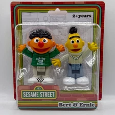 Just Play Sesame Street Friends 2 Pack Bert & Ernie 3" Posable Figures!