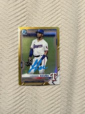 Luisangel Acuna 2021 Bowman Chrome Signed Gold Refractor /50