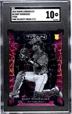 2023 Panini Chronicles #4 Endy Rodriguez RC Titan SGC 10 Pink Velocity Prizm /17