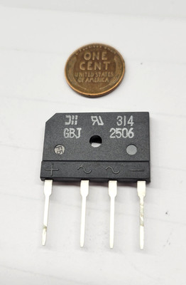 GBJ2506  Bridge Rectifier Single Phase Standard 25AMP 600 V Through Hole INLINE