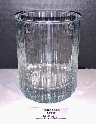 Libbey Audrey Double Old Fashioned 4  Ribbed Clear 12oz Rocks Glass
