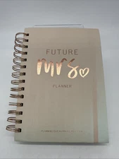 Future Mrs Wedding Planner & Organizer Notebook Spiral Bound Pink Hard Cover