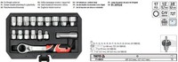 "Yato Werkzeug Satz Sortiment Werkzeugkasten Spline 3/8\"1/2\" 17Tlg. YT-38653"