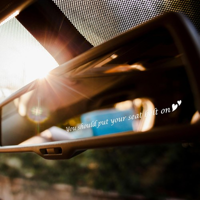 #ad Set 3Pcs You Should Put Your Seat Belt On Rearview Mirror Car Decal Drive Safe S $12.99