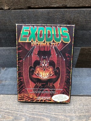 Ultima III Exodus -NO DISC w/ Cloth Map Manuals- inserts for Commodore 64 / 128