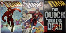 Flash # 80 #100 and #0 Vol 2 DC Comics Lot of 3 1993-1995 Mark Waid Foil Cover