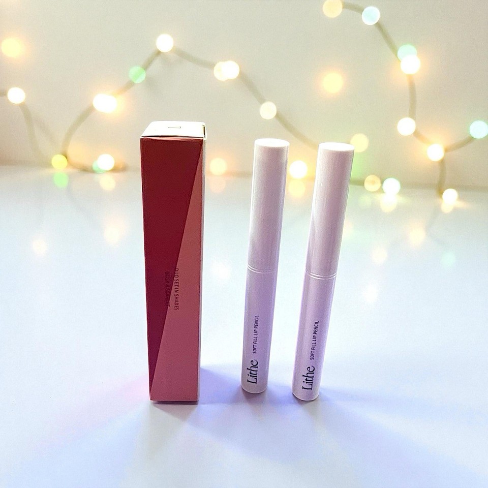 Lithe Makeup LITHE BEAUTY Soft Fill Lip Pencils in Dusk & Scarlet 2 X 0.0268 Oz NIB ...
