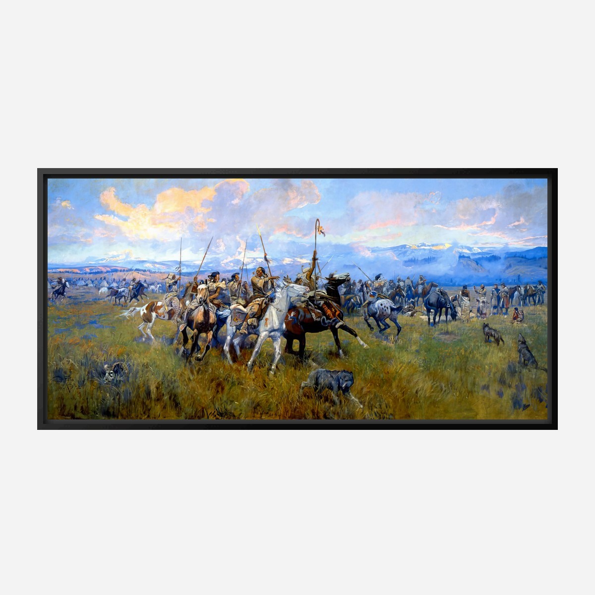 Charles Russell - Lewis and Clark at Ross Hole - Art Print on